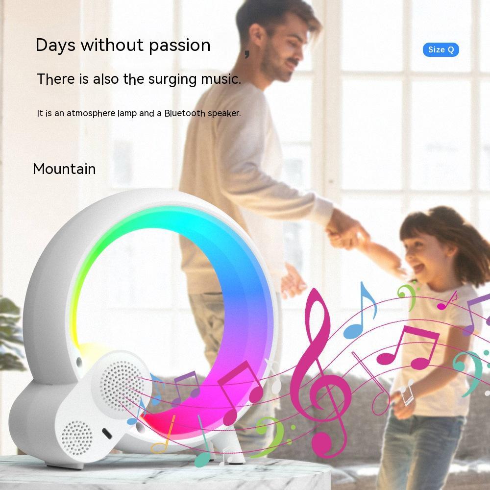 Dulystore RGB Sunrise Alarm Clock Atmosphere Lamp Speaker