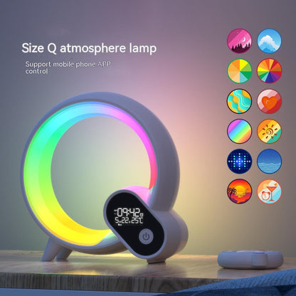 Dulystore RGB Sunrise Alarm Clock Atmosphere Lamp Speaker
