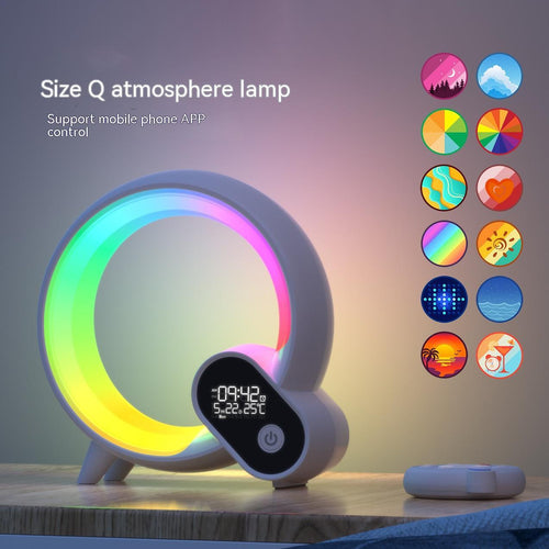 Dulystore RGB Sunrise Alarm Clock Atmosphere Lamp Speaker